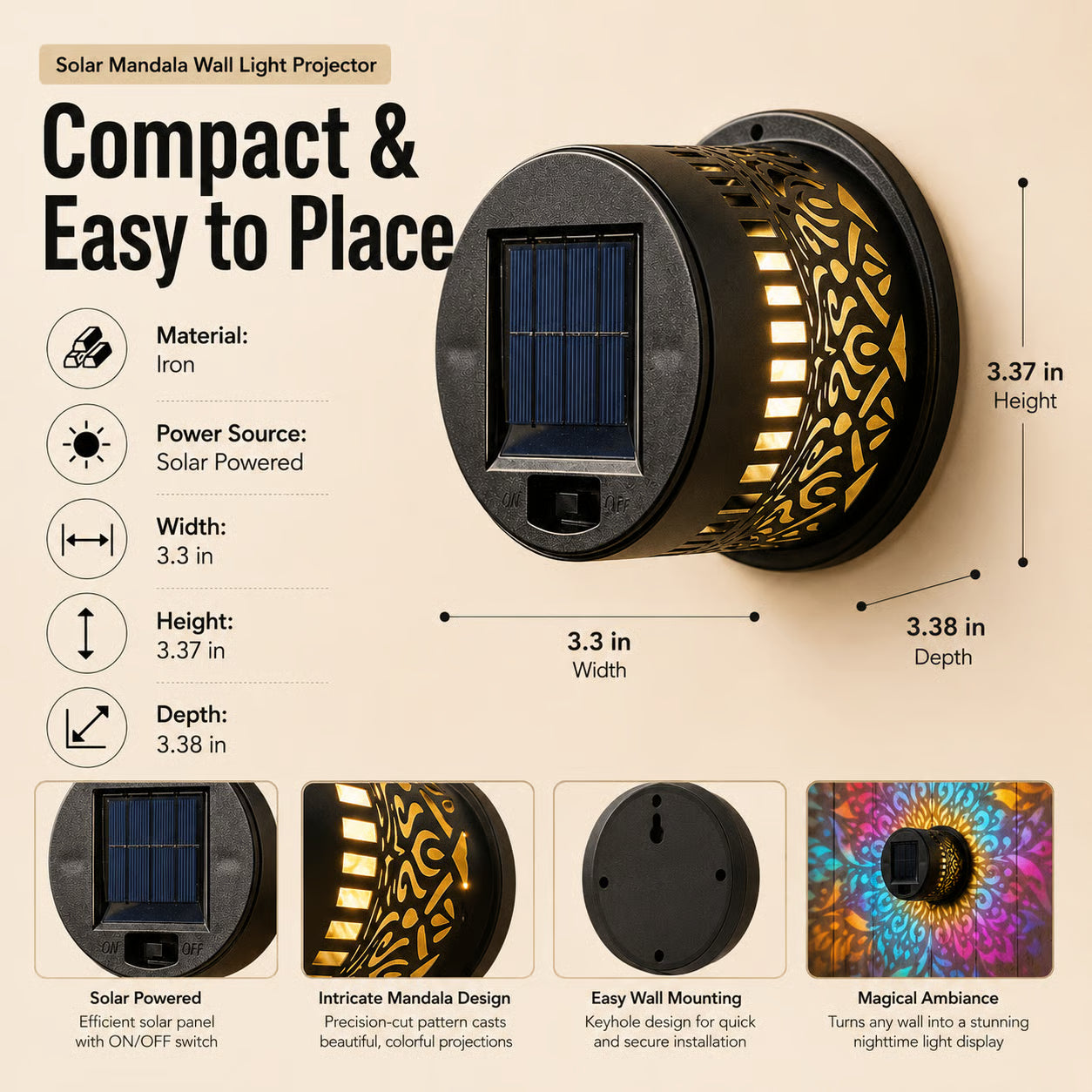 Solar Glow Vintage Garden Lantern