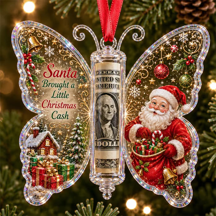 Christmas Cash Gift Butterfly Ornament