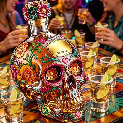 🔥🍷Limited edition Day of the Dead tequila bottle🎁