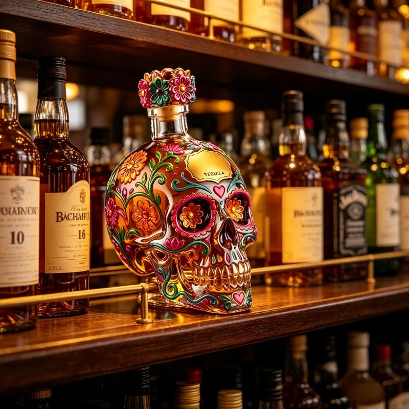 🔥🍷Limited edition Day of the Dead tequila bottle🎁
