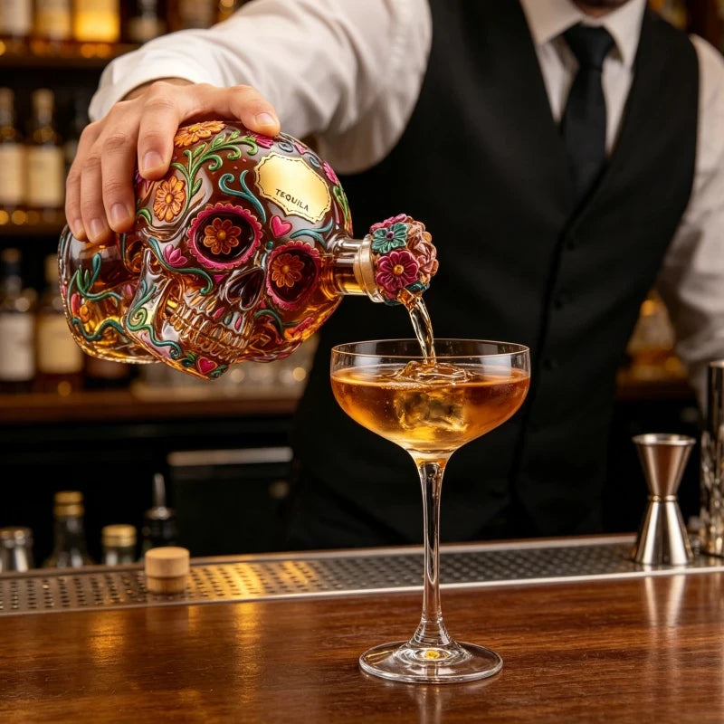 🔥🍷Limited edition Day of the Dead tequila bottle🎁