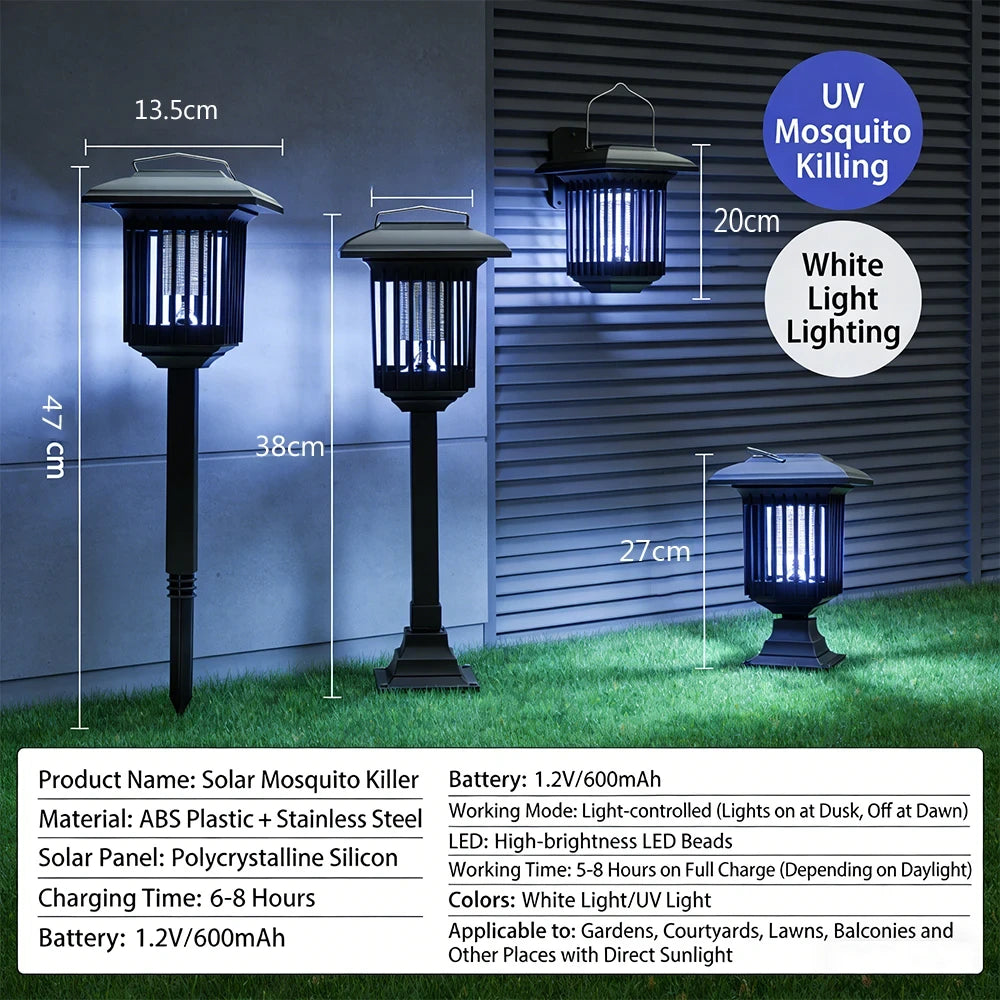 Solar Bug Zapper Lamp