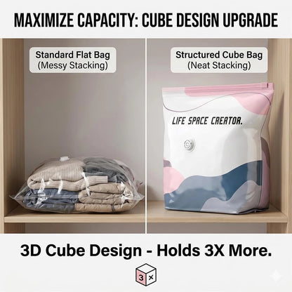 📦 Large-Capacity Vacuum Bags – No Pump Needed! 💨✨