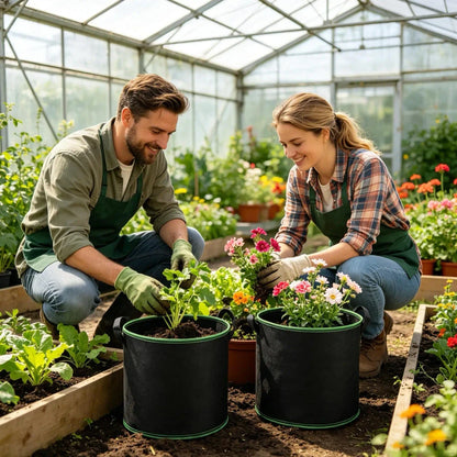 🌱 5-Pack 5 Gallon Grow Bags – Heavy Duty Aeration Fabric Pots with Handles for Vegetables, Flowers & Fruits 🪴
