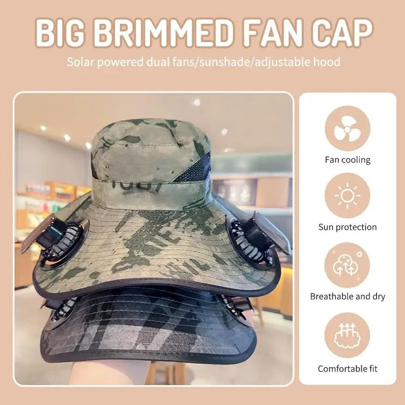 Solar Powered Cooling Bucket Hat