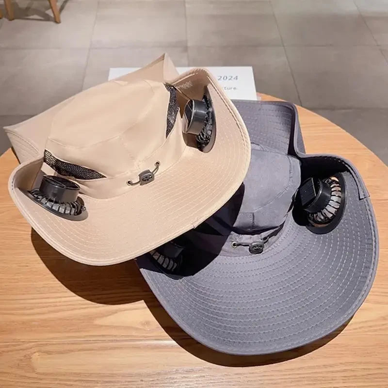 Solar Powered Cooling Bucket Hat