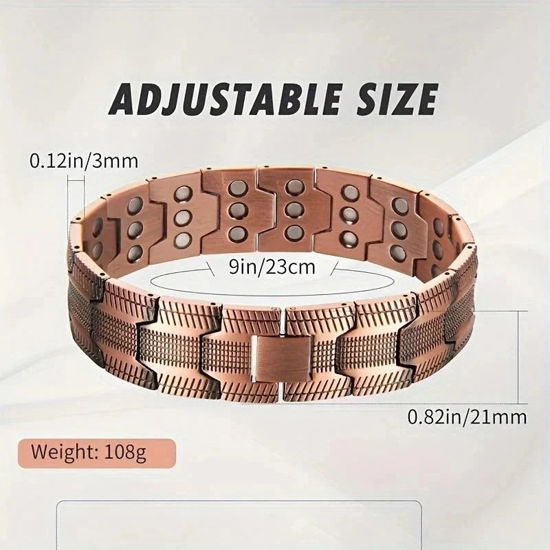 🔥🔥2026 Newest 99.99% Copper magnetic bracelet--Relieve fatigue and promote blood circulation