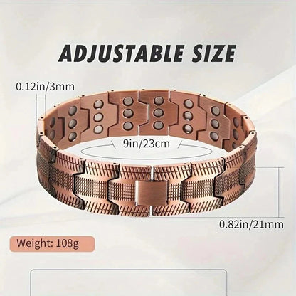 🔥🔥2026 Newest 99.99% Copper magnetic bracelet--Relieve fatigue and promote blood circulation