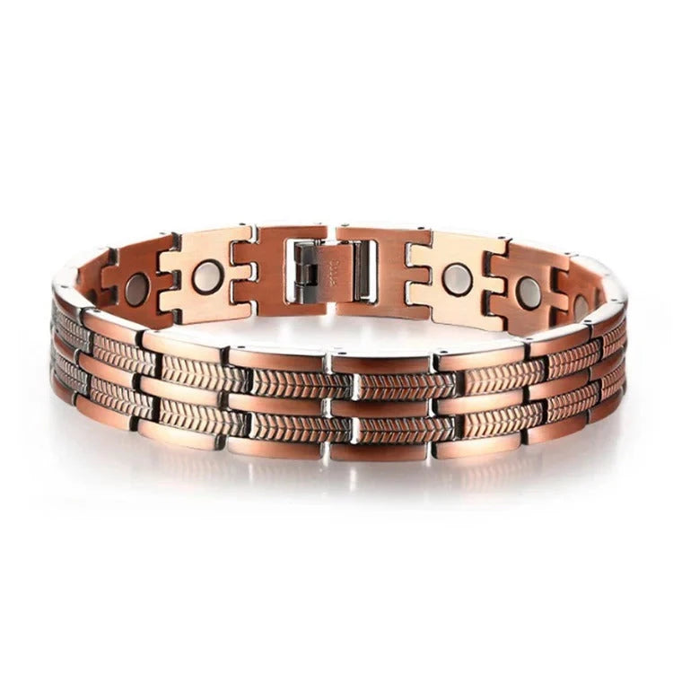 🔥🔥2026 Newest 99.99% Copper magnetic bracelet--Relieve fatigue and promote blood circulation