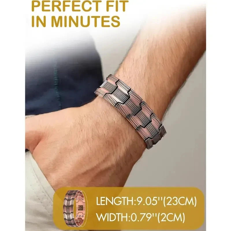 🔥🔥2026 Newest 99.99% Copper magnetic bracelet--Relieve fatigue and promote blood circulation