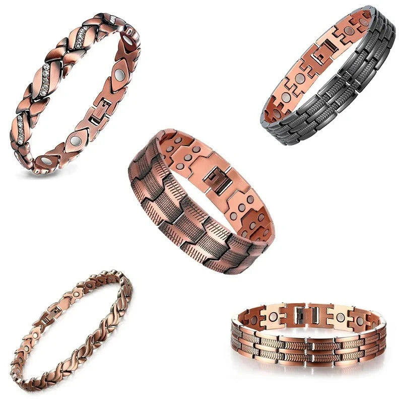 🔥🔥2026 Newest 99.99% Copper magnetic bracelet--Relieve fatigue and promote blood circulation