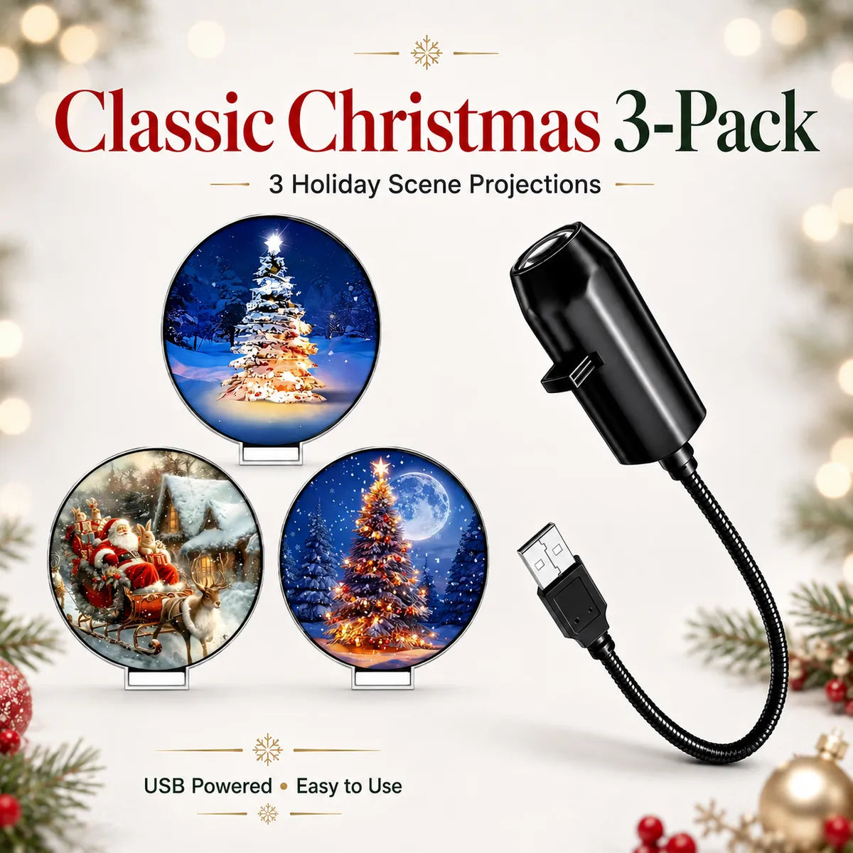 🎄👻 ✨ 60,000+ Sold — Plug & Play HD Holiday Projector for Christmas & Halloween Decor