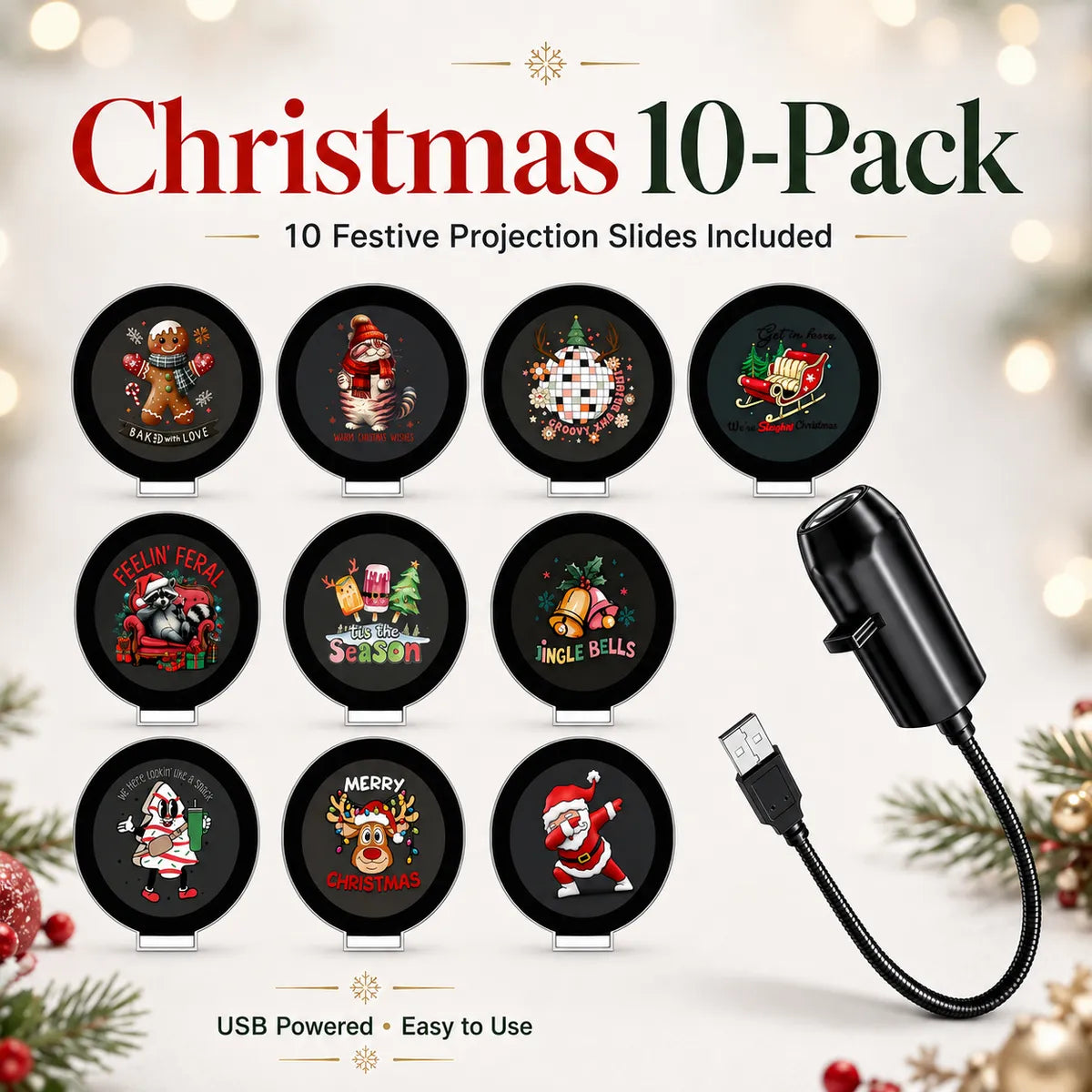 🎄👻 ✨ 60,000+ Sold — Plug & Play HD Holiday Projector for Christmas & Halloween Decor