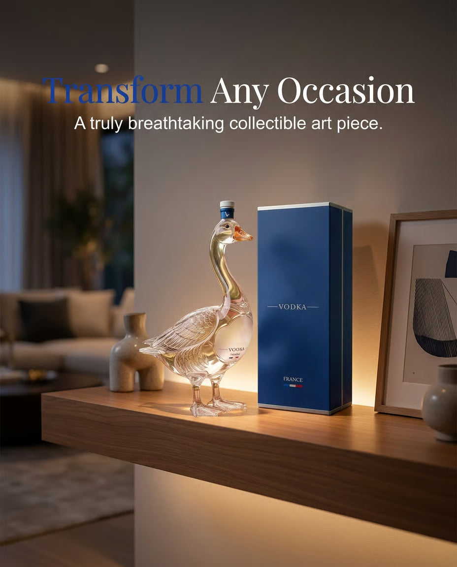 Goose Shaped Glass Liquor Decanter