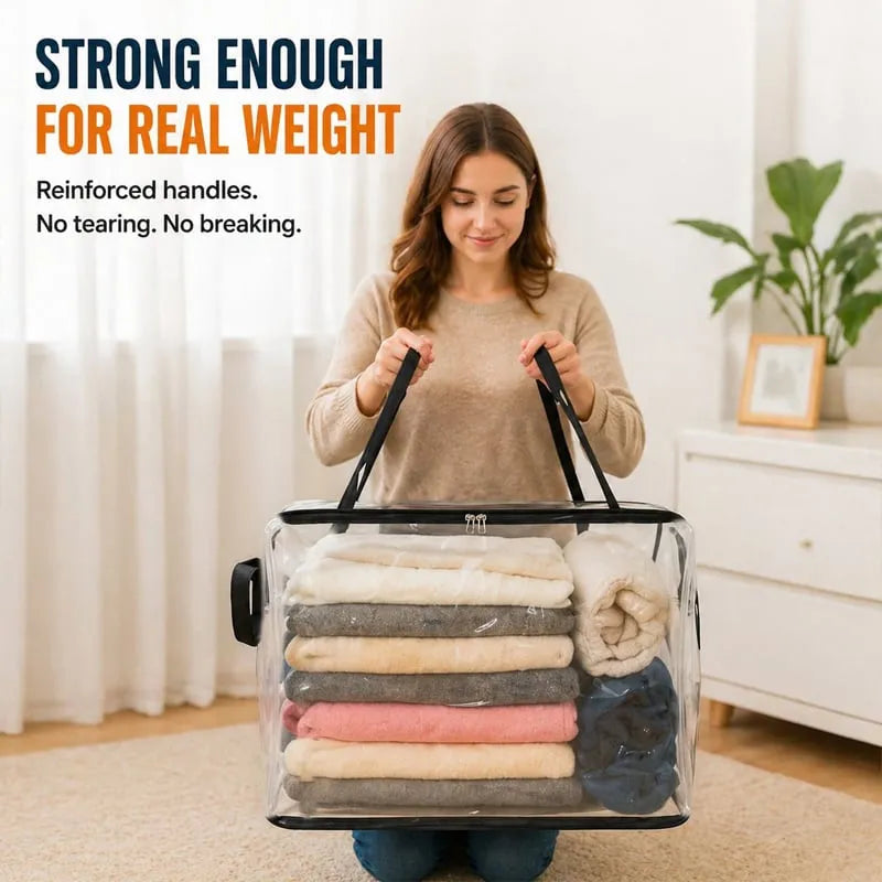 🎁 Mother's Day Sale 49% OFF📦Large Heavy-Duty Thick Clear Storage Bag for Clothes, Moving & Storage