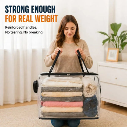 🎁 Mother's Day Sale 49% OFF📦Large Heavy-Duty Thick Clear Storage Bag for Clothes, Moving & Storage