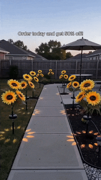 Zonnebloem Padverlichting op Zonne-energie