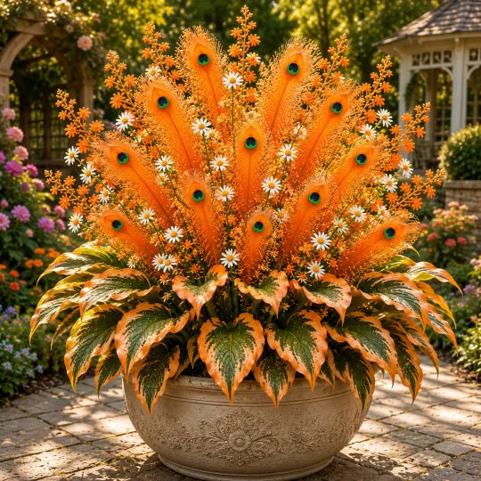 🏠🤗 Peacock Flame Hosta™ – Effortless Beauty For Shady Spaces💥