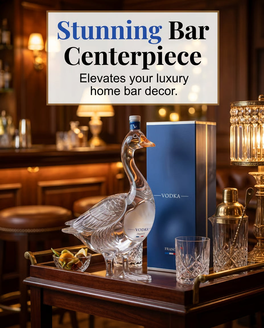 Goose Shaped Glass Liquor Decanter