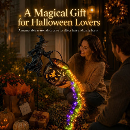 🔥Last Day 49% OFF🎃Halloween Witch Cauldron Garden Light