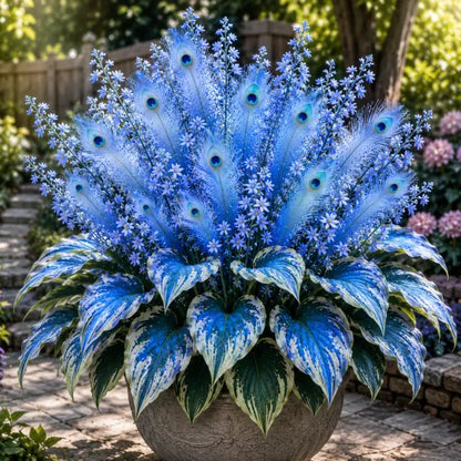 🏠🤗 Peacock Flame Hosta™ – Effortless Beauty For Shady Spaces💥