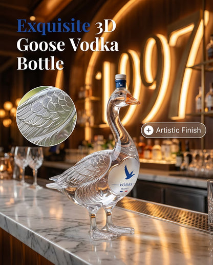Goose Shaped Glass Liquor Decanter