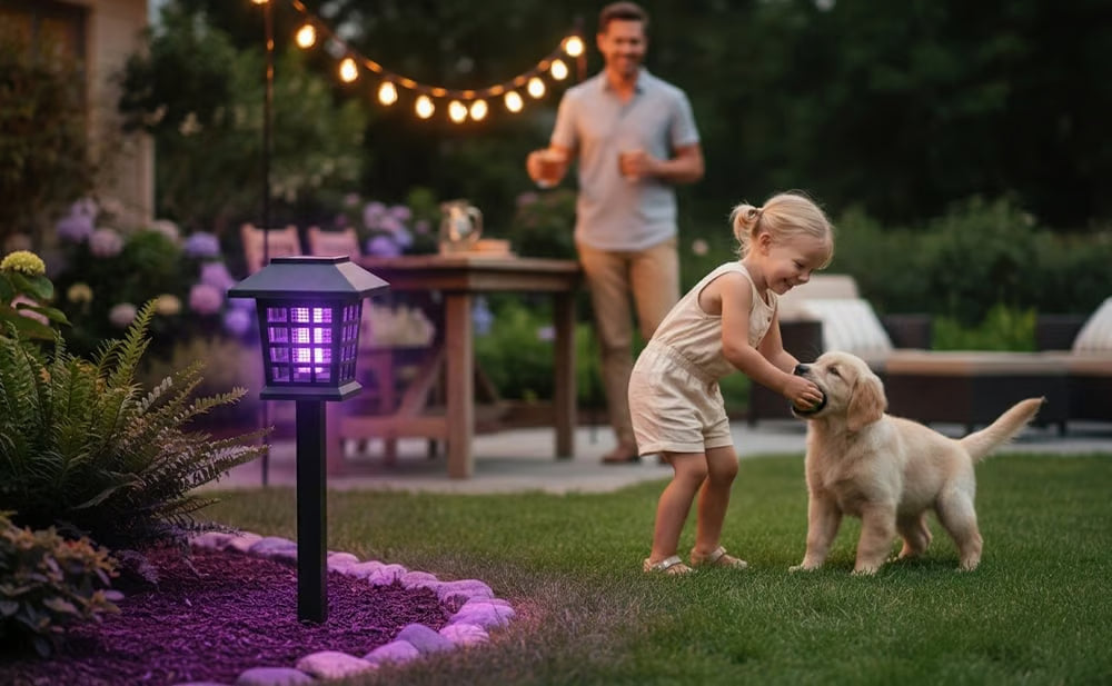 Solar Bug Zapper Lamp