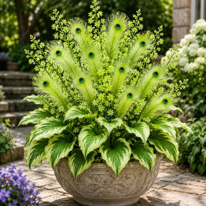 🏠🤗 Peacock Flame Hosta™ – Effortless Beauty For Shady Spaces💥