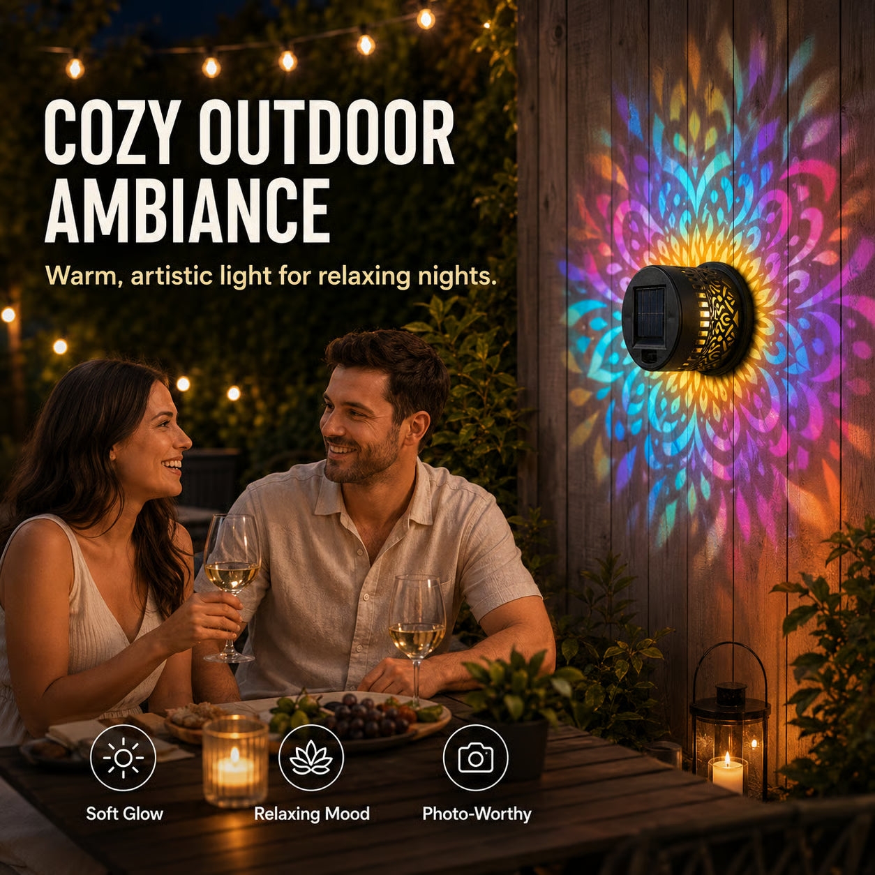 Solar Glow Vintage Garden Lantern