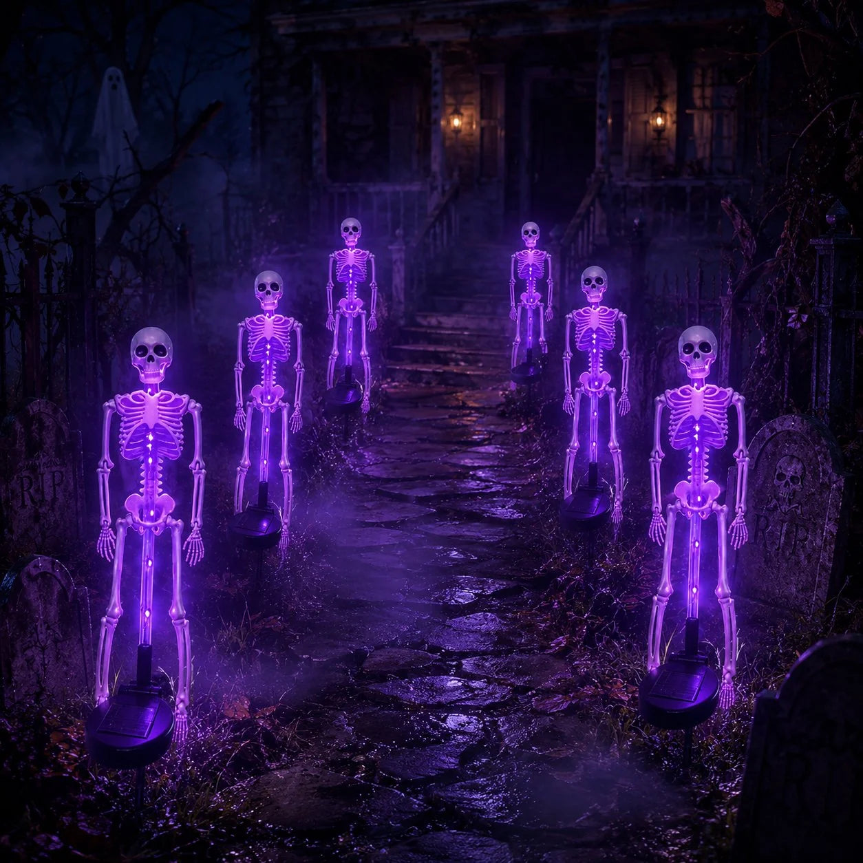 💀 Last Day 50% OFF – Solar Skull Garden Lights with Eerie Color-Changing Glow 🎃