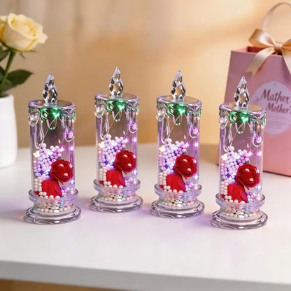 Rose Glow Flicker Candles