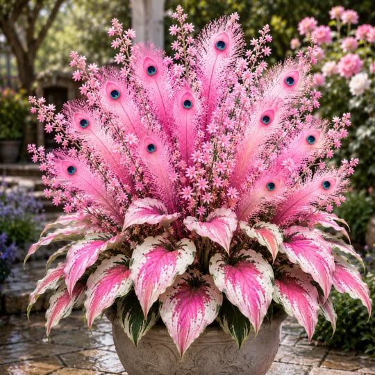 🏠🤗 Peacock Flame Hosta™ – Effortless Beauty For Shady Spaces💥