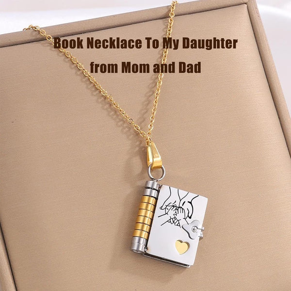 Keepsake Tiny Book Necklace Gift