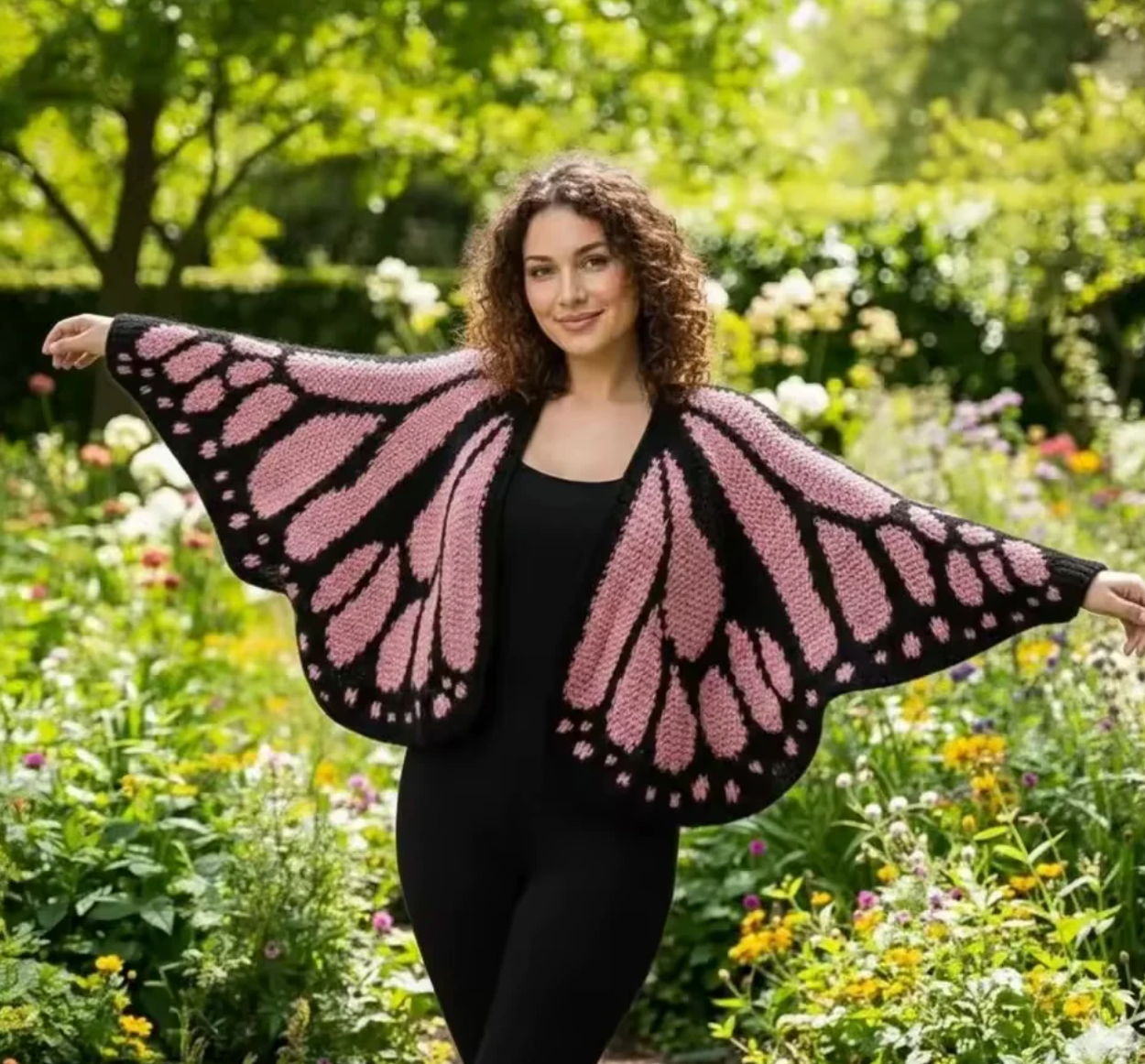 Handmade Breathable Butterfly Knit Cardigan