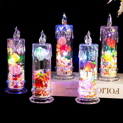 Rose Glow Flicker Candles