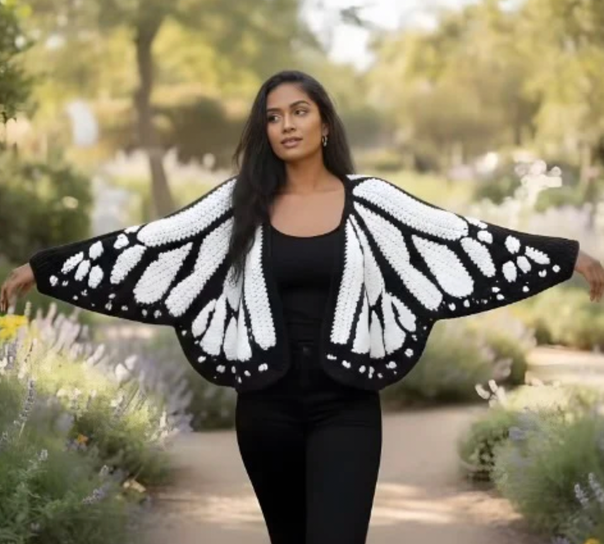 Handmade Breathable Butterfly Knit Cardigan