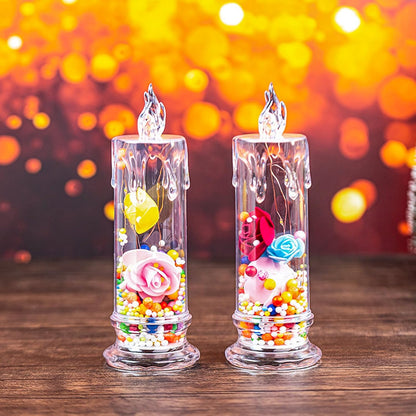 Rose Glow Flicker Candles