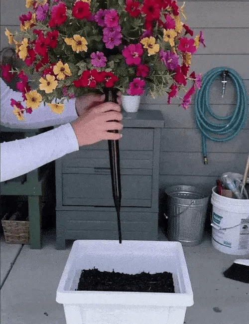 Easy-Use Artificial Flower Stake for Pots, Planters & Gardens