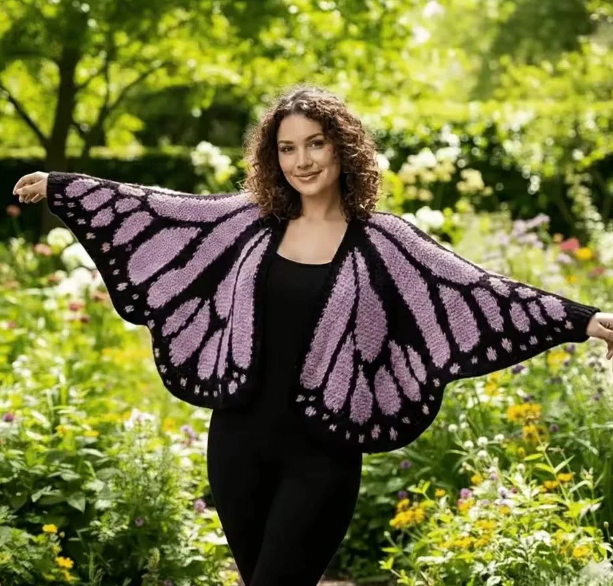 Handmade Breathable Butterfly Knit Cardigan
