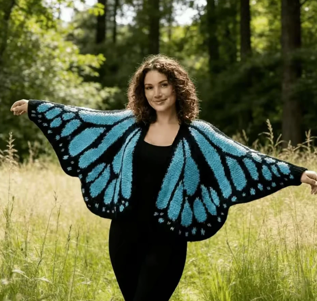 Handmade Breathable Butterfly Knit Cardigan