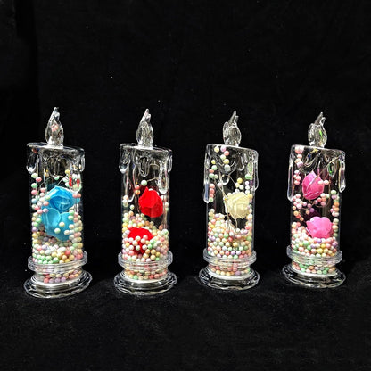 Rose Glow Flicker Candles