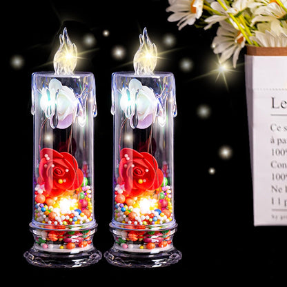 Rose Glow Flicker Candles