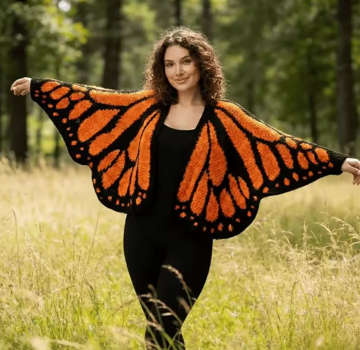 Handmade Breathable Butterfly Knit Cardigan