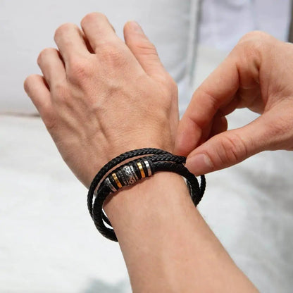 Love You Forever Leather Bracelet