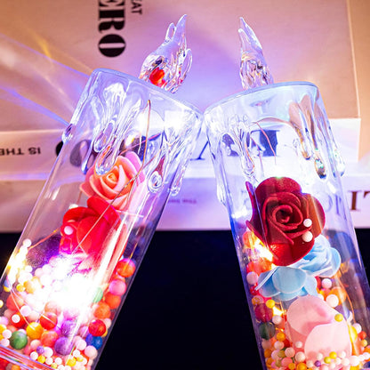 Rose Glow Flicker Candles