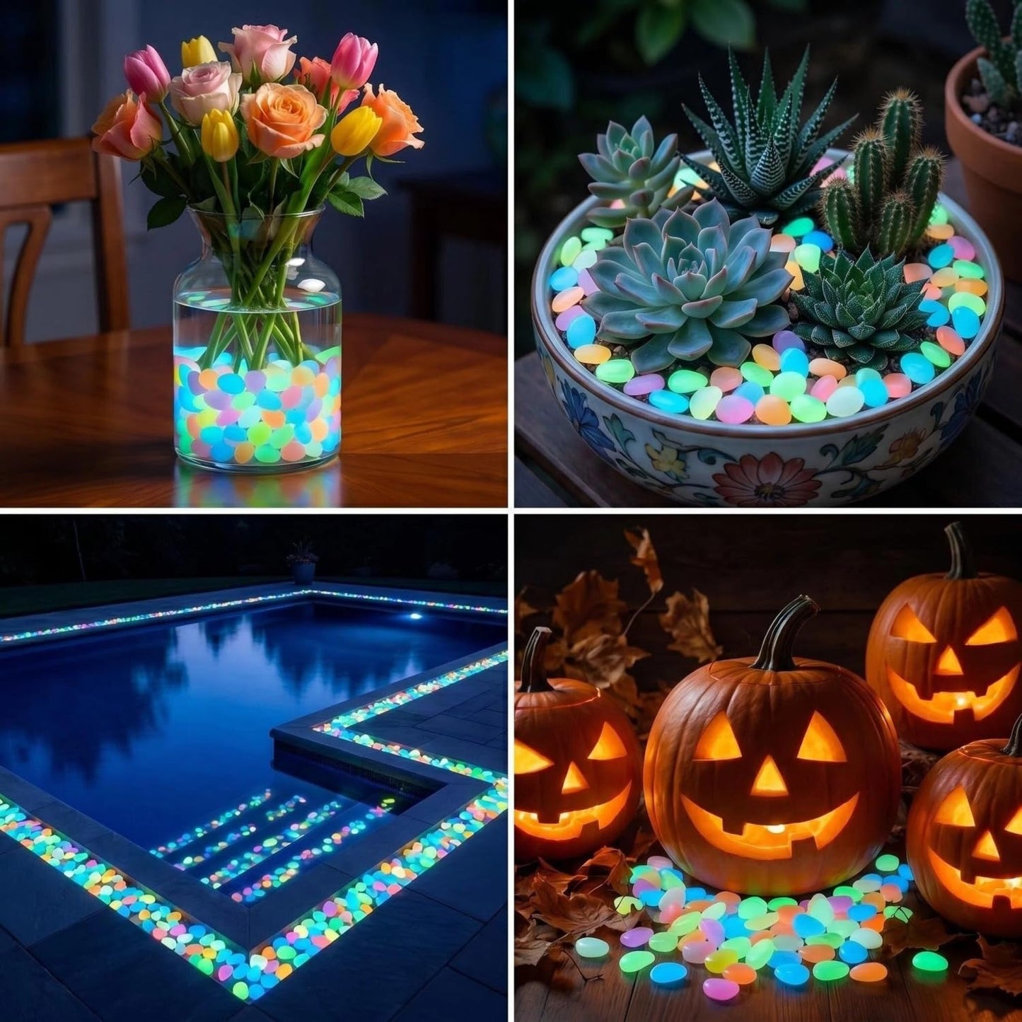 MoonGlow Magic Multicolor Garden Pebbles