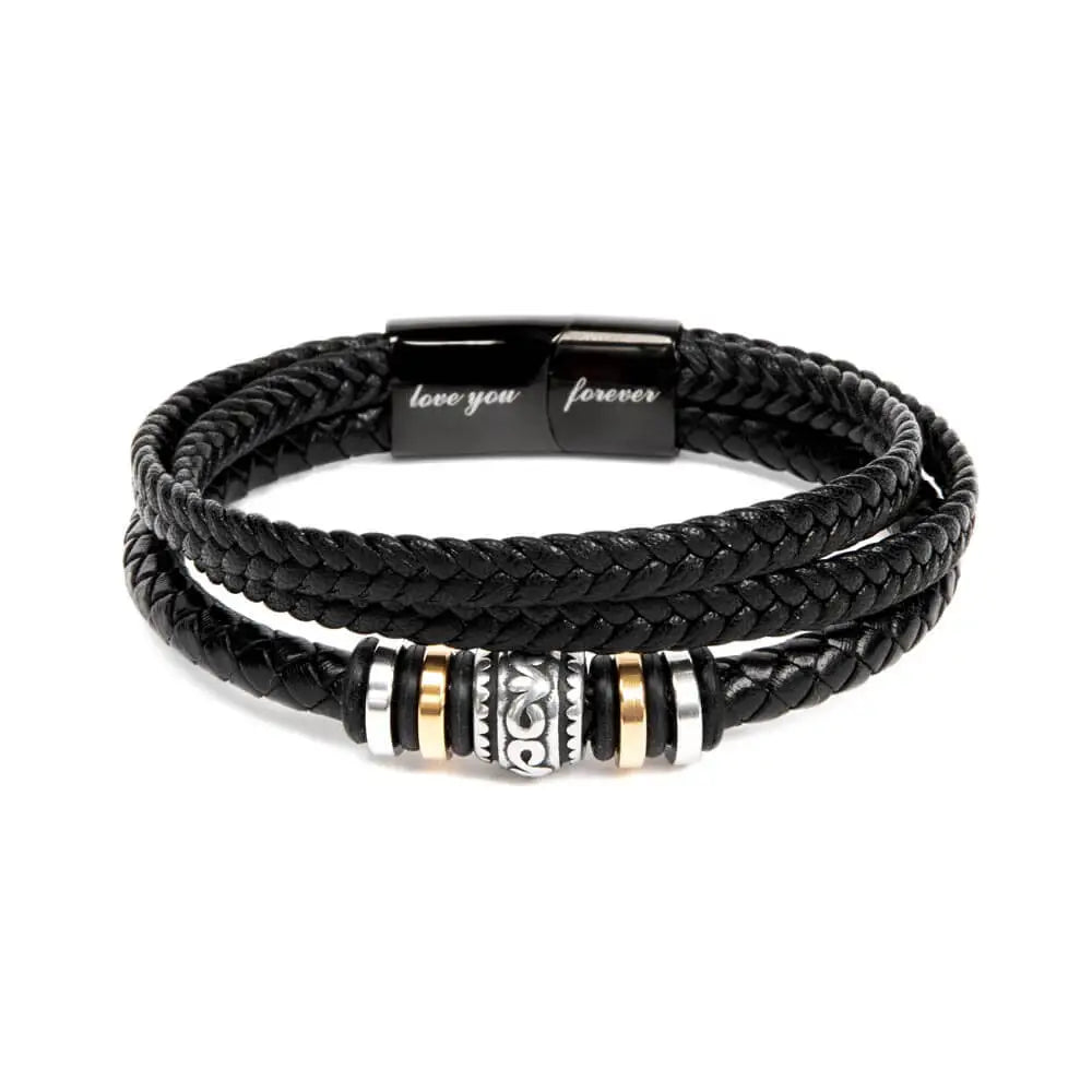 Love You Forever Leather Bracelet